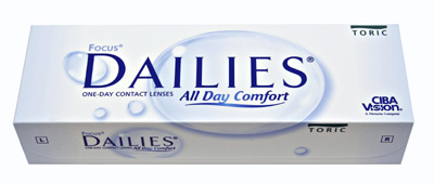 Focus Dailies Toric contact lenses by Alcon